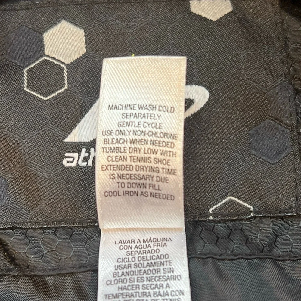 Athletech Puffer Coat Vest‎ Mens Small Black Convertible Down Filled Gorpcore